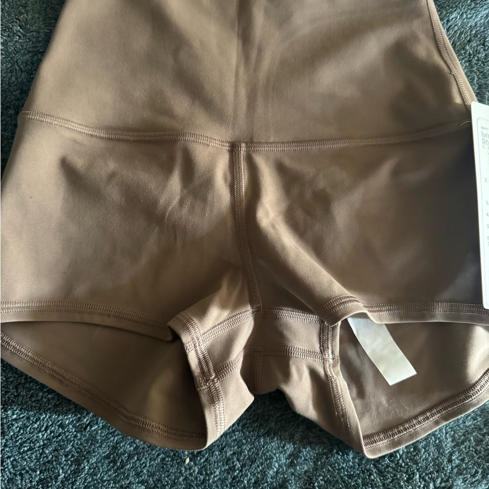 NWT-lululemon Align 2” Brown Bike Shorts